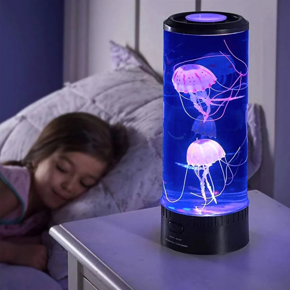 Color Changing Jellyfish Lamp Usb/Battery Powered Table Night Light Children'S Gift Home Bedroom Decor Boys Girls Birthday Gifts